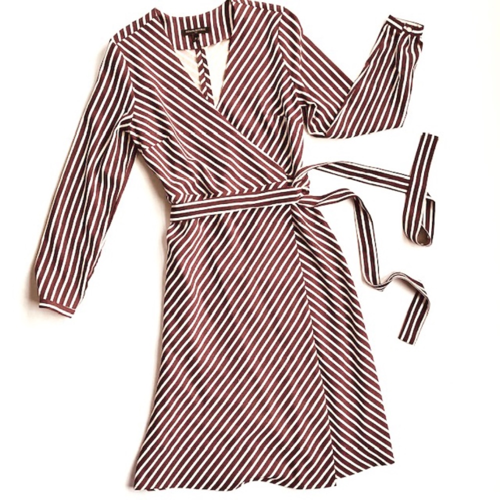 Banana Republic Factory Striped Wrap Dress